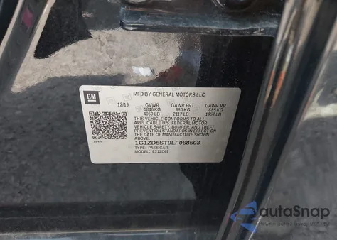 2020 Chevrolet Malibu Fwd Lt из США, поврежденный, VIN 1G1ZD5ST9LF068503